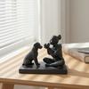 3D-gedruckte Hunde- und Besitzer-Skulptur, Hunde- und Besitzer-Statue, Tierfigur für den Schreibtisch, Dekoration für Home-Office-Schreibtisch, Langlebiges Geschenk für Hundeliebhaber Heilung