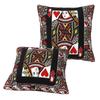 Casino Nights Red Queen Of Hearts 2 Pcs Square Pillowcase Pillow Cover Cushion Zip Decorative Comfort Throw Pillow For Home