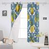 Lemon Leaf Patterns Blackout Curtains For Living Room Bedroom Window Treatment Blinds Drapes