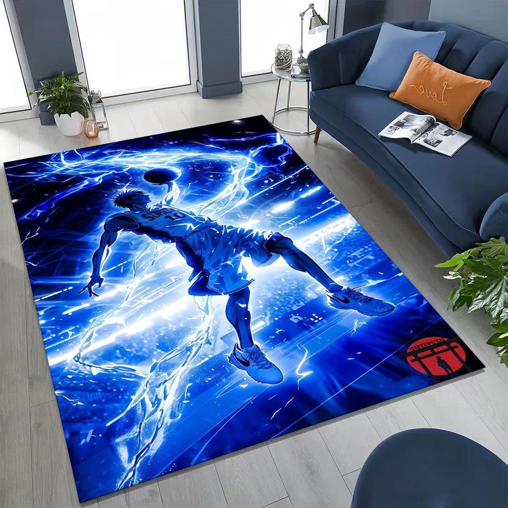 Anime Kuroko's Basketball Cartoon Art Carpet Rug for Bedroom Living Room Sofa Home Doormat Decor,Large Kid Non-slip Floor Mat