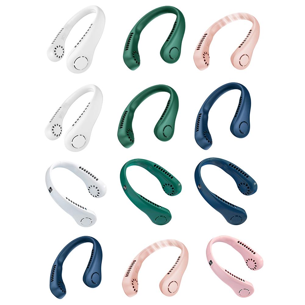 

Портативный шейный вентилятор, электрические перезаряжаемые USB-вентиляторы, безлопастный бесшумный подвесной шейный кулер для любителей спорта на открытом воздухе 3000/2600/1800 мАч