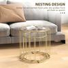 Elliptische Aussparungs-Nesting-Tische - Goldfarben