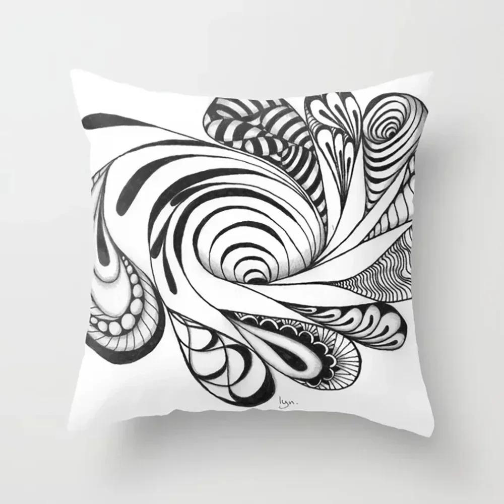 Abstract Pattern Decorative Pillow Cover Car Sofa Square Cushion Pillow Cover