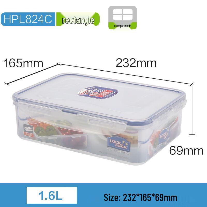 Lock & Lock Divided Microwaveable Plastic Food Container