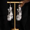 Trendy Miao Ethnic Silver Tassel Earrings – Elegant and Personalized