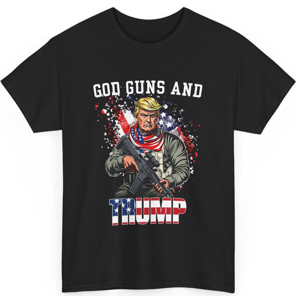 God Guns And Trump 2nd Amendment Flag AR15 American Flag Unisex T-Shirt Unisex T-Shirt XXXXL