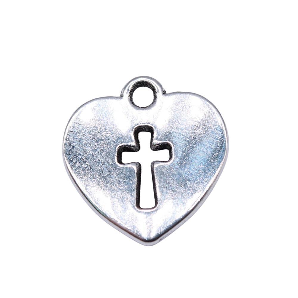 Vintage Cross Charms Multi Color Alloy Pendants For Religious Christian Jewelry