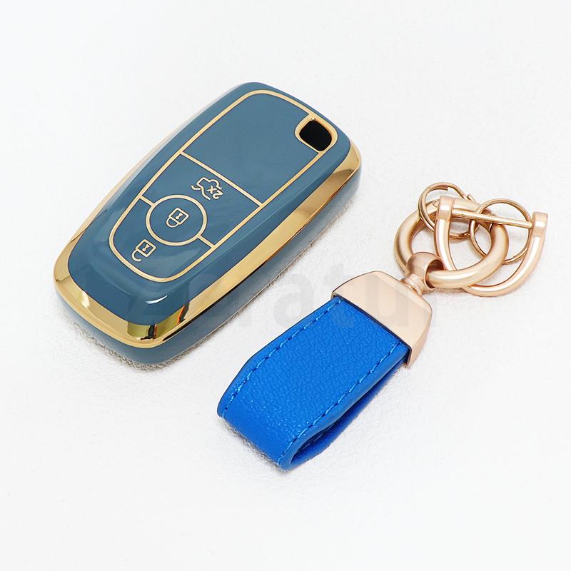 Auto Shell Fob For Ford F-150 F-250 F-350 F-450 F-550 Raptor F150 Fusion Mustang Kuga Ecosport Explorer Tpu Car Key Case Cover