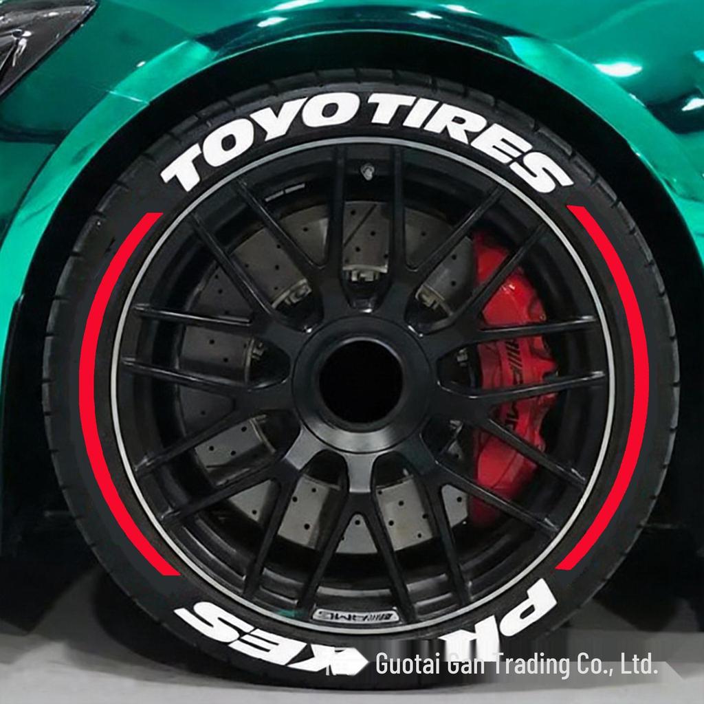 Naklejki z literami na opony samochodowe 3D - Spersonalizowany zestaw 4 szt., Dostępne w wielu kolorach