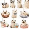 Cat Lover Gift Ideas Ragdoll Advent Calendar, Includes 24 Kitten Acrylic Hanging Ornaments, Cute Christmas Calendar 2D Flat Kitty Pendants for