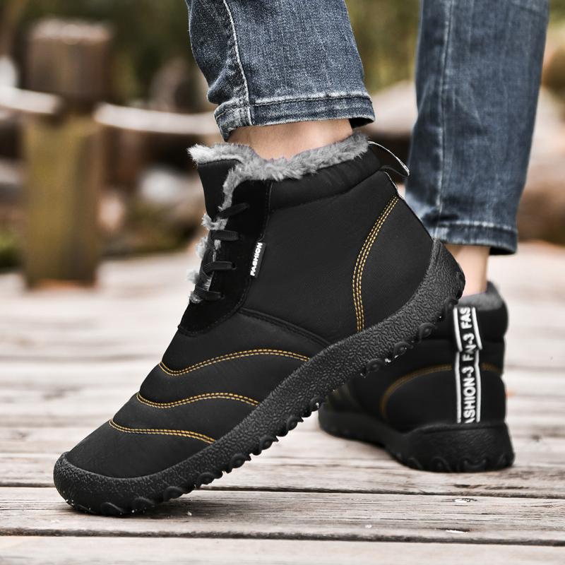Winter Schnee Stiefel Für Männer Frauen Warm Halten Baumwolle Schuhe Outdoor Wandern Schuhe Plüsch Warme Hohe Ankle Boot Mann Turnschuhe