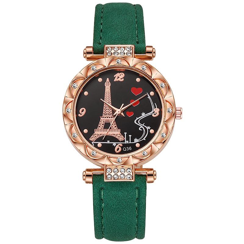 

Модний кварцовий жіночий годинник з дизайном у формі серця 2023 Новий транскордонний годинник Залізна вежа StyleE