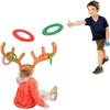 Christmas Inflatable Reindeer Antler Hat Ring Toss Funny Family Game Kids Gift Toy Xmas Party Supplies  Christmas Home Decor