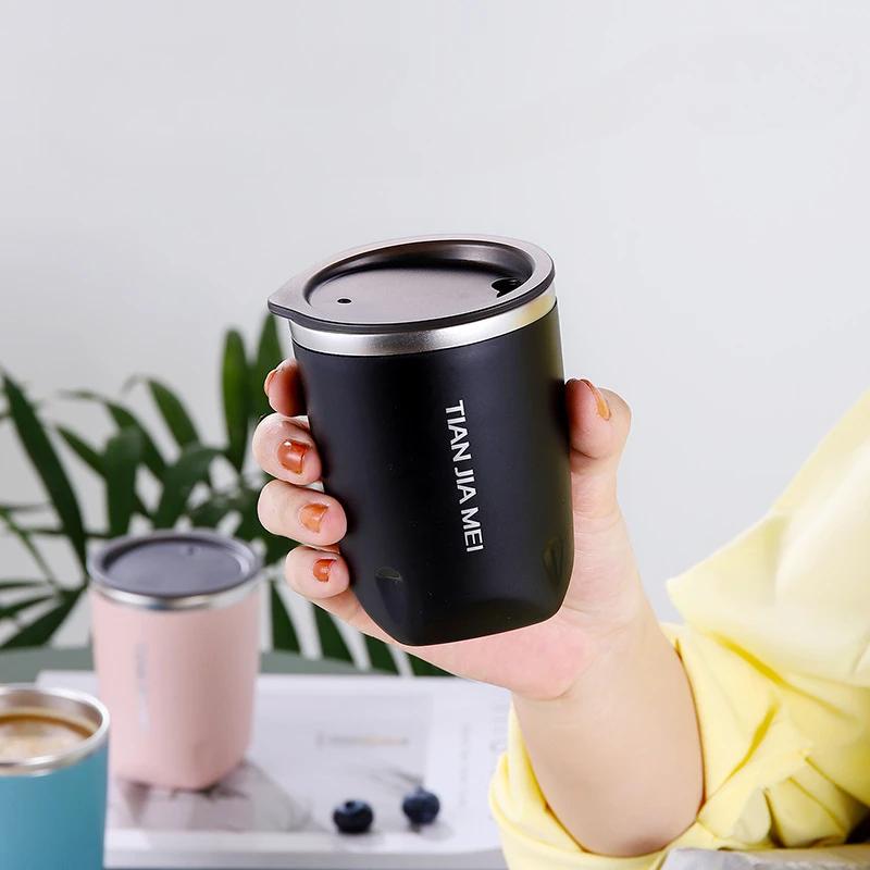 300ml Thermal Mug Stainless Steel Vacuum Flask Insulated Portable Water Bottle Iced Coffee Tea Beer Cup Travel Office Drinkware