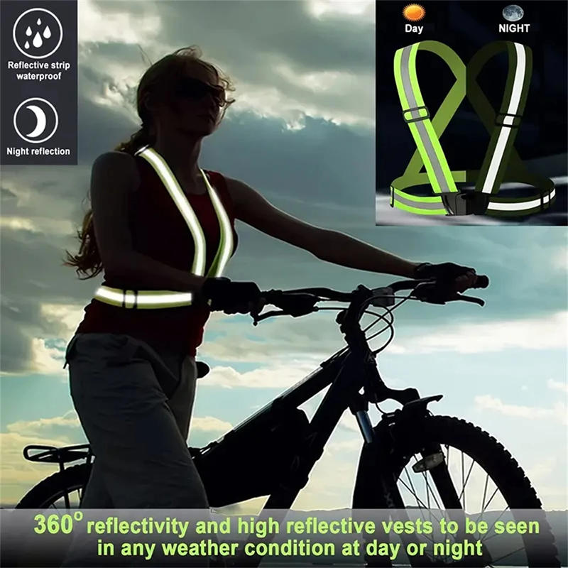 Cycling Highlight Reflective Straps Night Work Security Running Reflective Straps High Visibility Adjustable Reflective Vest