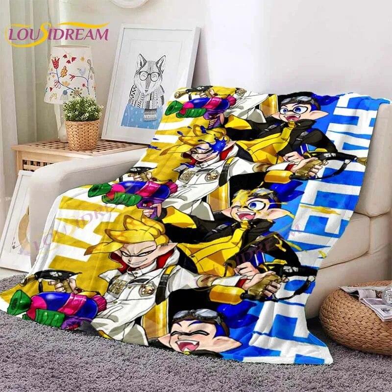 3D Cute Shooting Game Flannel Blanket Throw Blanket for Living Room Bedroom Bed Sofa Picnic Cover Blanket Kids Room Home Decor
