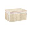 Large Capacity Foldable Storage Bin Plaid lining Laundry Storage Basket Multifunction Organizer