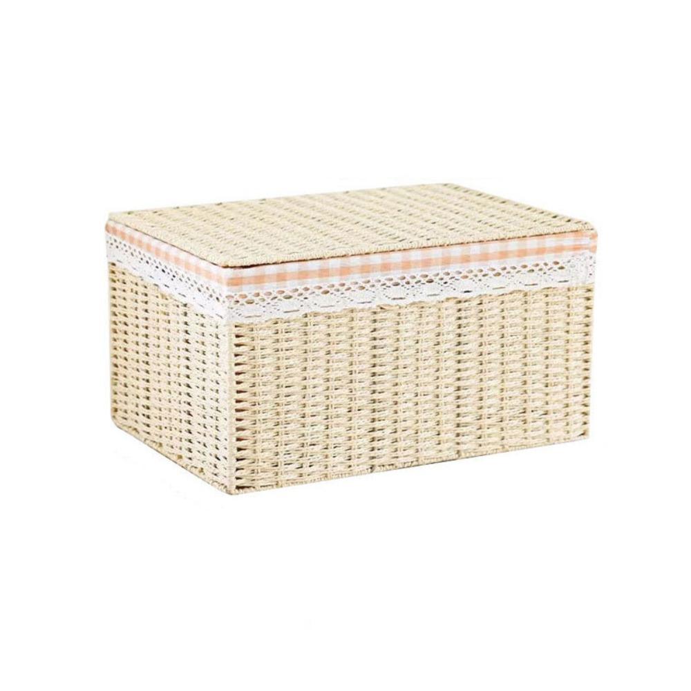 Large Capacity Foldable Storage Bin Plaid lining Laundry Storage Basket Multifunction Organizer