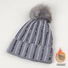 Fashion New Handmade Electric Drill Niche Temperament Knitted Hat Hairball Decoration Literary and Sweet Wool Hat