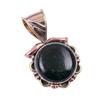 Natural Bloodstone Gemstone 925 Solid Sterling Silver TwoTone Pendant 1.25" N4H32