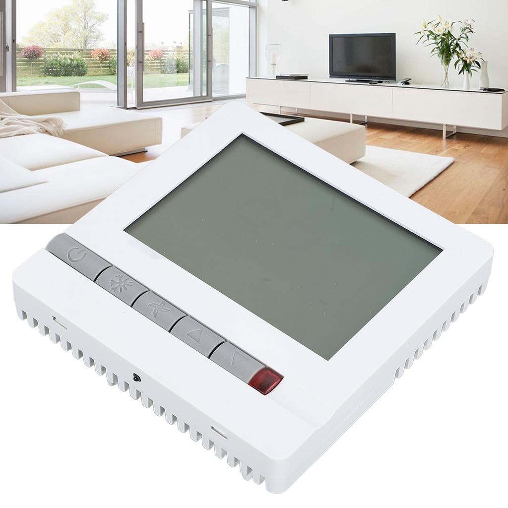 DC Brushless Fan Thermostat with LCD Screen Digital Smart Room Thermostat for Room Heating with Adju