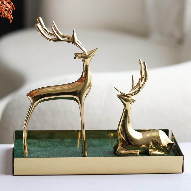 Light Luxury New Chinese Style Marble Tray Fruit Plate Storage Living Room Model Room Villa Hotel High-end Jewelry Ornaments