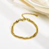 Stainless Steel Jewelry Gold Color Chains Bracelet For Women Fashion Quality Twist Wrist Mom Girlfriend Valentine's Day Gift