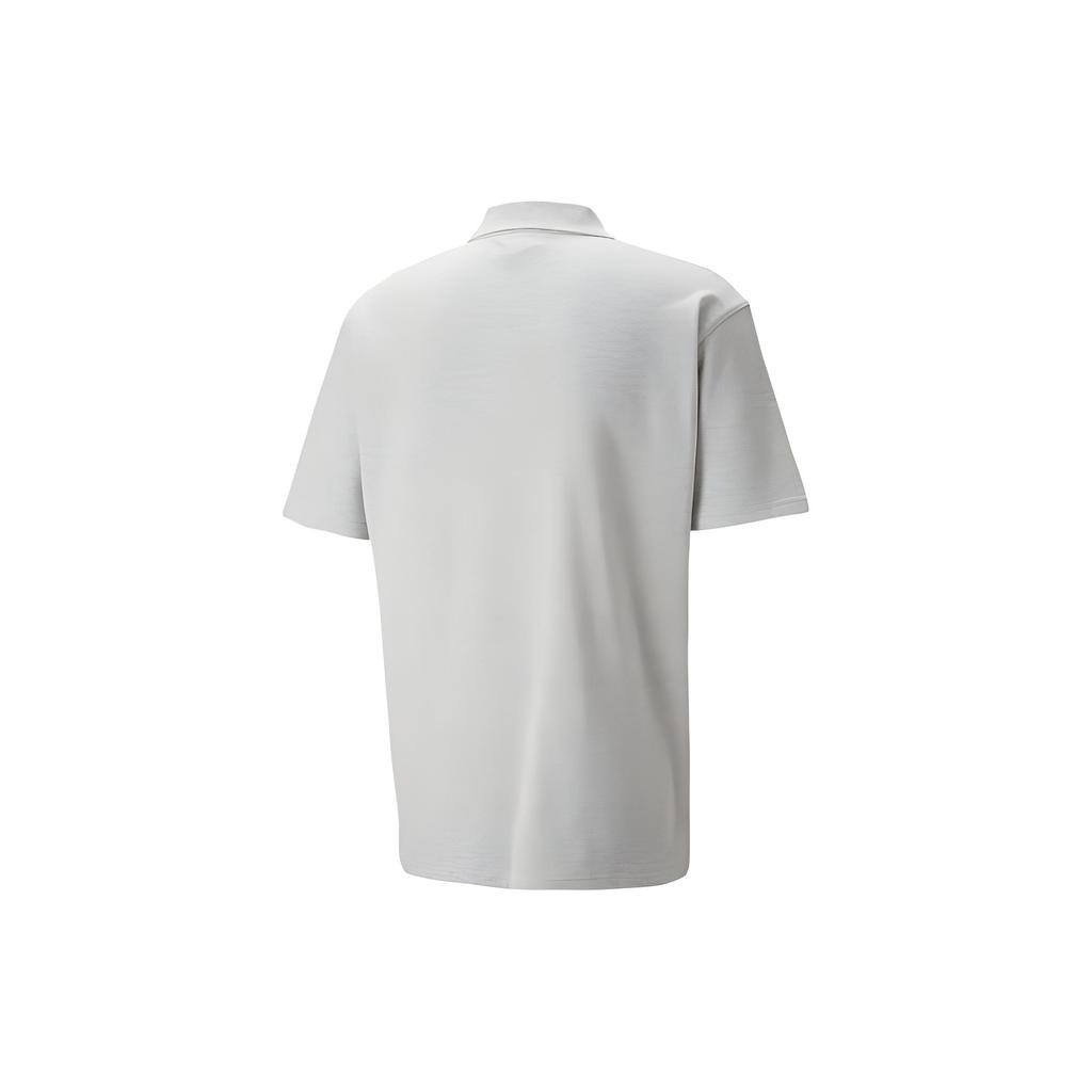 New PUMA Polo Shirt Unisex Light Mixed Gray 620371-04