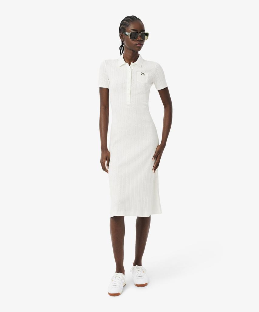 Lacoste Women'S Pointel Polo Short Sleeve Dress Ef6582-56G 70V