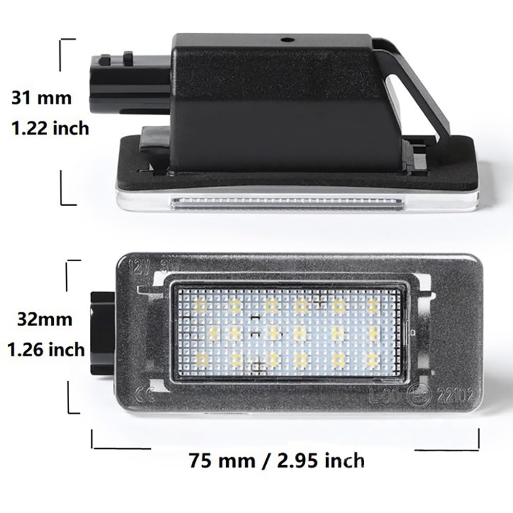 Serena C27 Series LED License Lamp License Plate Light LED License Plate Light Genuine Replacement Set of 2