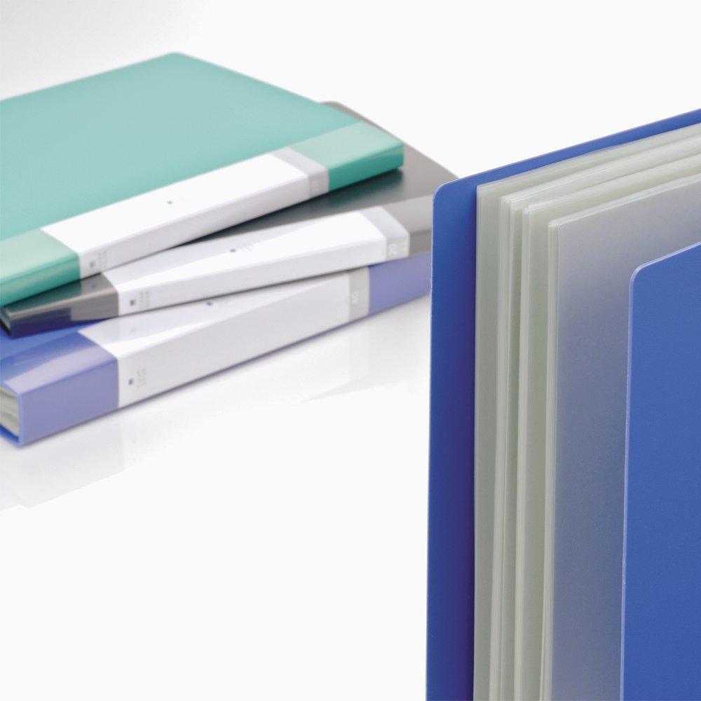 LIHIT LAB Clear Book A4 80 pockets Blue 306 x 240 x 52 mm G3204-8