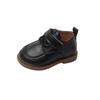 Scarpe Primi Passi in Pelle Stile Britannico Unisex per Bambini con Suola in Gomma