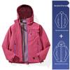 Women's Trendy Outdoor 3-in-1 Softshell Jacket for Hiking & Mountaineering - Windproof & Waterproof