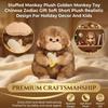 Stuffed Monkey Plush Golden Monkey Toy Chinese Zodiac Gift Soft Short Plush Realistic Design For Holiday Decor And Kids