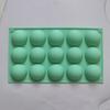Silikonová forma Nepřilnavá Snadné vyjímání Hladký povrch Potravinářská Žáruvzdorná Pečení 15 otvorů Polokoule Silikonová forma na pečení pro domácnost