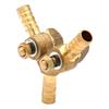 8mm 10mm Slang Tuit Y 3-Weg Messing Afsluiter Gasafsluiter Voor Brandstof Lucht Gas