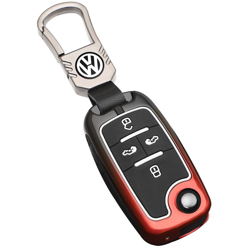 Für VOLKSWAGEN 3 4 Tasten Auto Schlüsselhülle Abdeckung Für VW Volkswagen Golf 7 MK7 Tiguan MK2 Seat Ateca Leon FR Ibiza Skoda Octavia Kod
