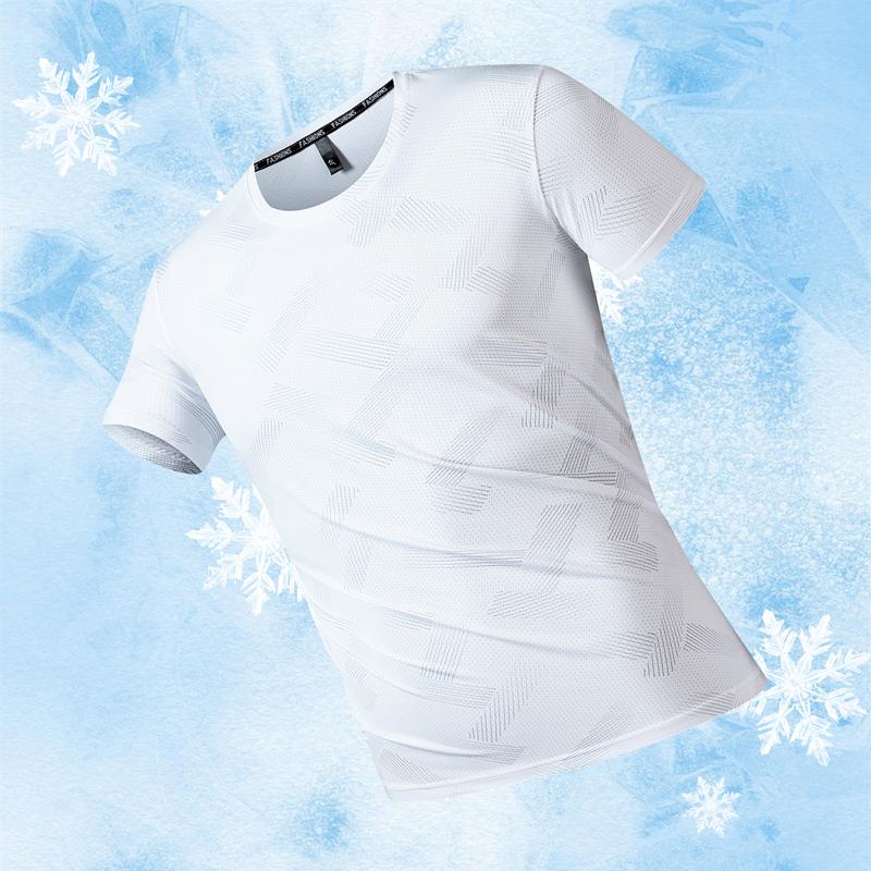 Short-sleeved Ice Silk Short-sleeved T-shirt Men's Thin Loose Quick-drying T-shirt Running Sports Elastic Men's Top Large Size