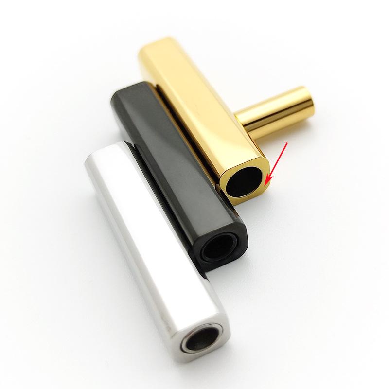 Kožený náramek s magnetickým zapínáním z nerezové oceli - Stylový šperk s titanovou šňůrkou