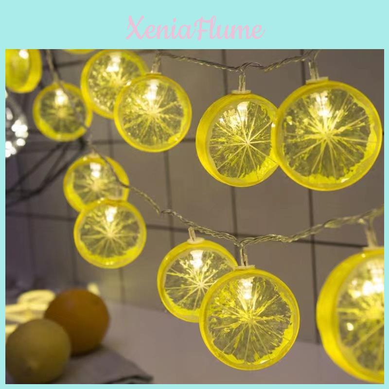 LED Citron Lyskæde Med Batteriboks Til Ferie Festlig Dekoration Og Udendørs Fester
