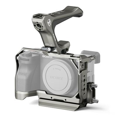 TILTA Kamera Cage Kompatibel med Sony Letvægts Kit med Køling Kompakt NATO Tophåndtag og 18mm NATO Skinnefastgørelse Titanium Grå A6700, System,