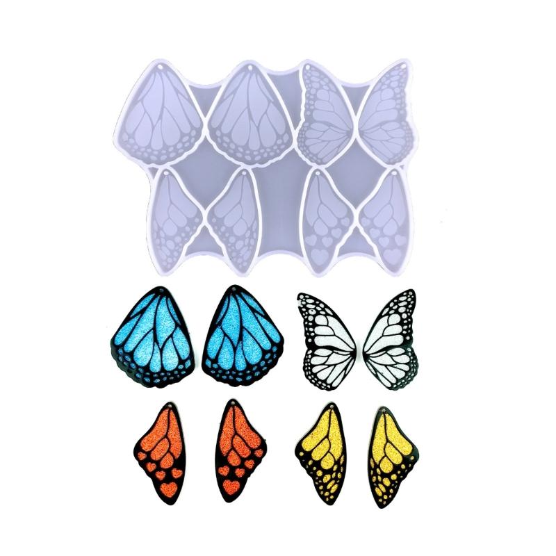 Butterfly /dragonfly Wing Decor Earring Silicone Mold For Epoxy Resin Diy Craft Backpacks Pendant Ornament Jewelry Making