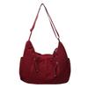 Delicate Shoulder Bag Casual Satchel Sling Purse Nylon Crossbody Bag for Travel and Outdoor Activity Burgundy