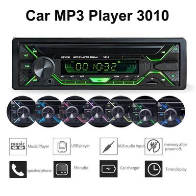 Radio samochodowe odtwarzacz stereo 3010 radio samochodowe odbiornik wejściowy Aux 1din radio stereo Bluetooth MP3 odtwarzacz multimedialny obsługa FM / WMA / USB