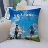 Makoto Shinkai Anime Pillow Gift Home Office Decoration Bedroom Sofa Car Cushion Cover Case 45X45