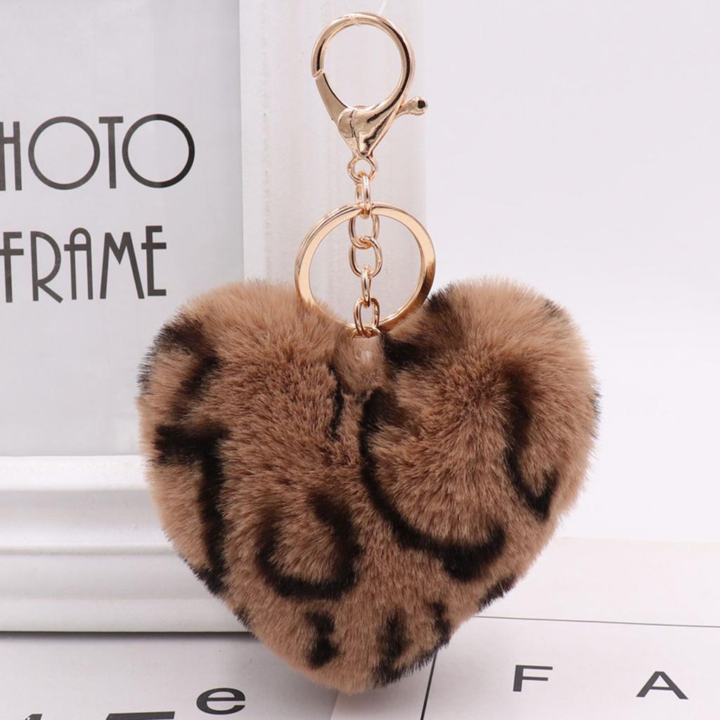 Fur Ball Pom-Pom Keychain for Car Keyring Phone Handbag Charm Tote Pendant Adorable Fluffy Fur Ball-Fashion Gift