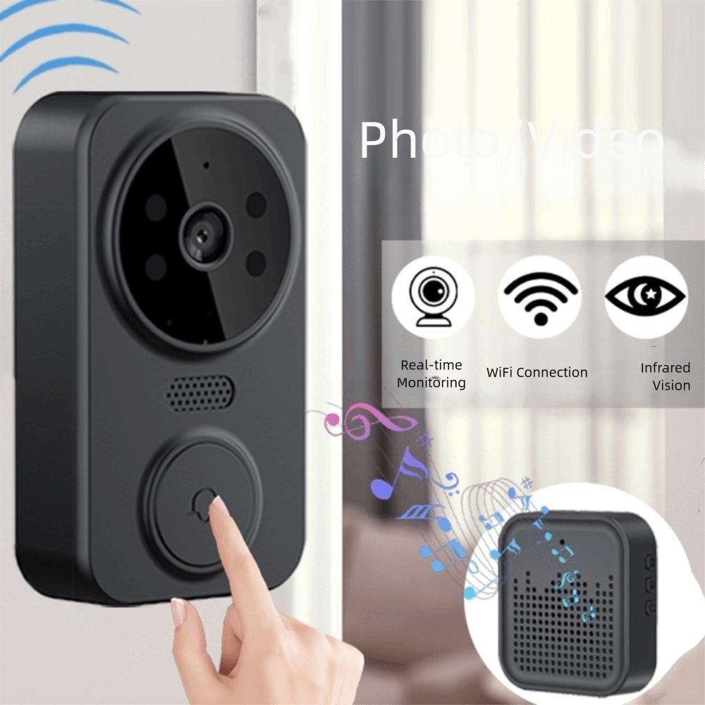 Night Vision Visual Intercom Doorbell Electronic Cat Eye Smart Home Door Bell  Outdoor