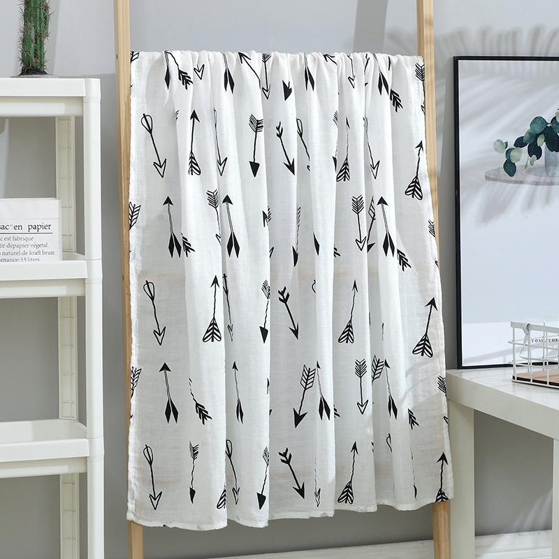 Newborn Bamboo Cotton Towel Bamboo Fiber Baby Stroller Blanket Newborn Gauze Swaddling Towel