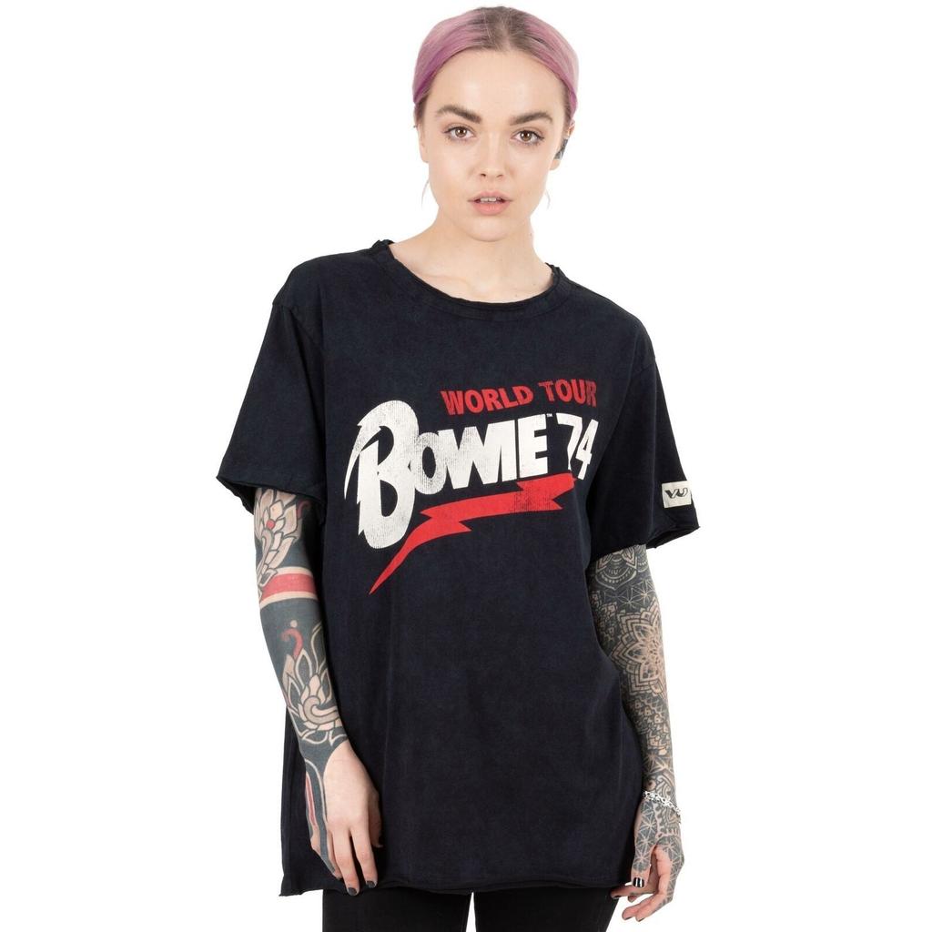 David Bowie Unisex Adult 1974 World Tour T-Shirt