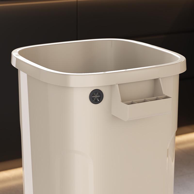 Large Mobile Industrial-Style Kitchen Trash Can with Wheels for Indoor/Outdoor Use